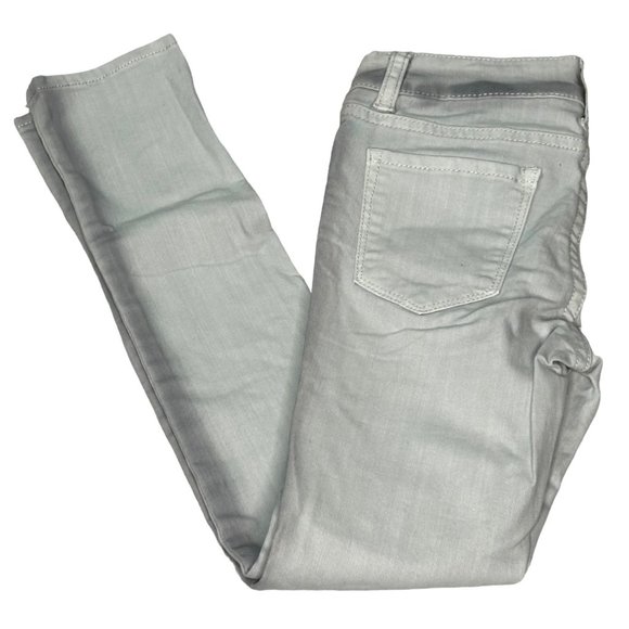 Vince Jeans Girls Size 8 Dark Grey Band Accents on Light Grey Stretch Low Rise - Picture 1 of 16